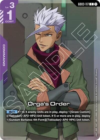 Orga's Order (Premium Card Collection Gundam Assemble) (Promo) - GD03-117 (Holofoil, Common)