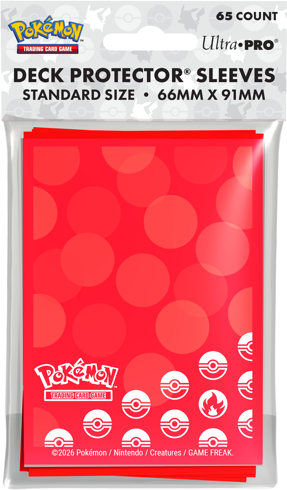 ultra pro Pokemon Trading Game - Energy Fire Deck Protector Sleeves 65CT