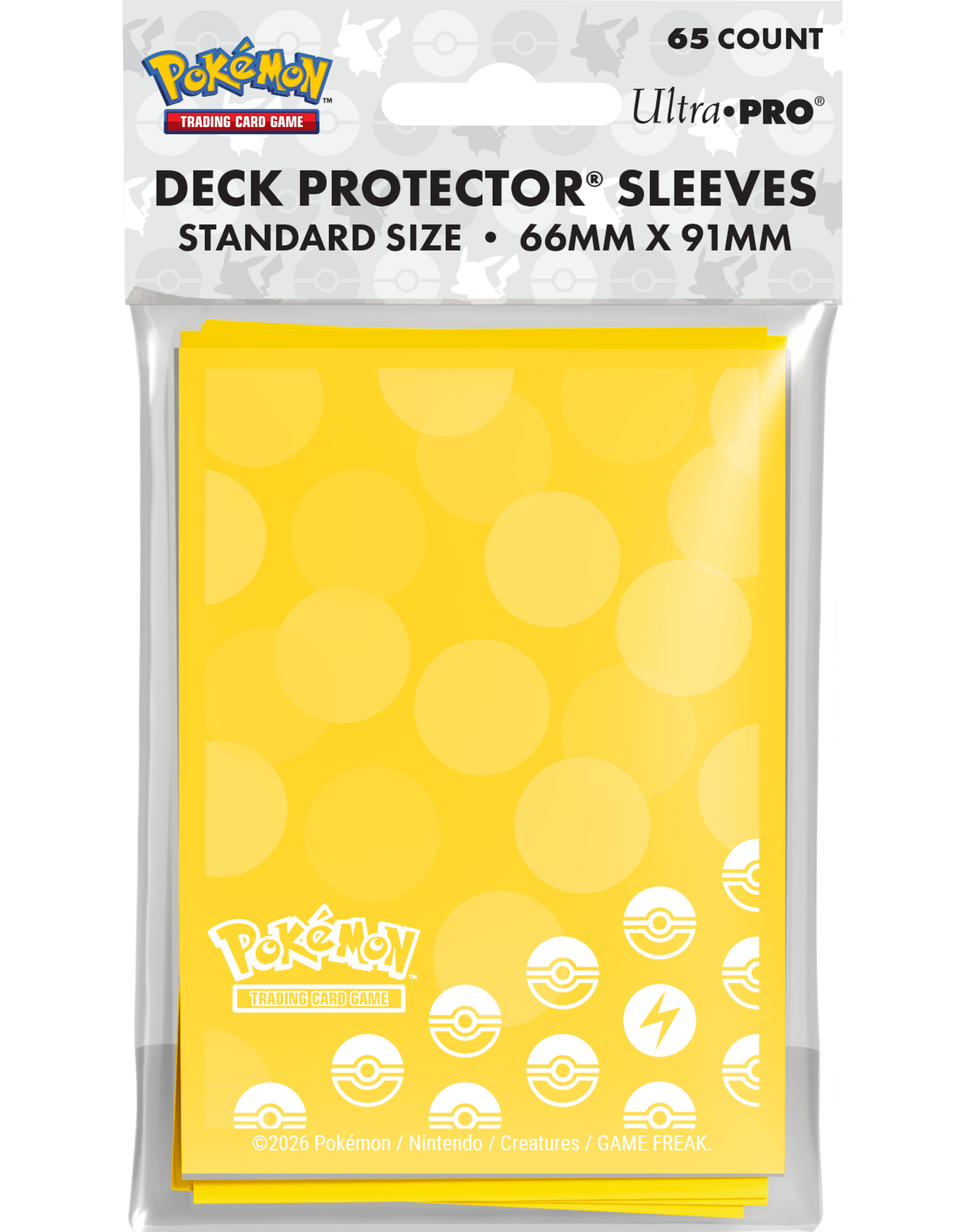 ultra pro Pokemon Trading Game - Energy Lightning Deck Protector Sleeves 65CT