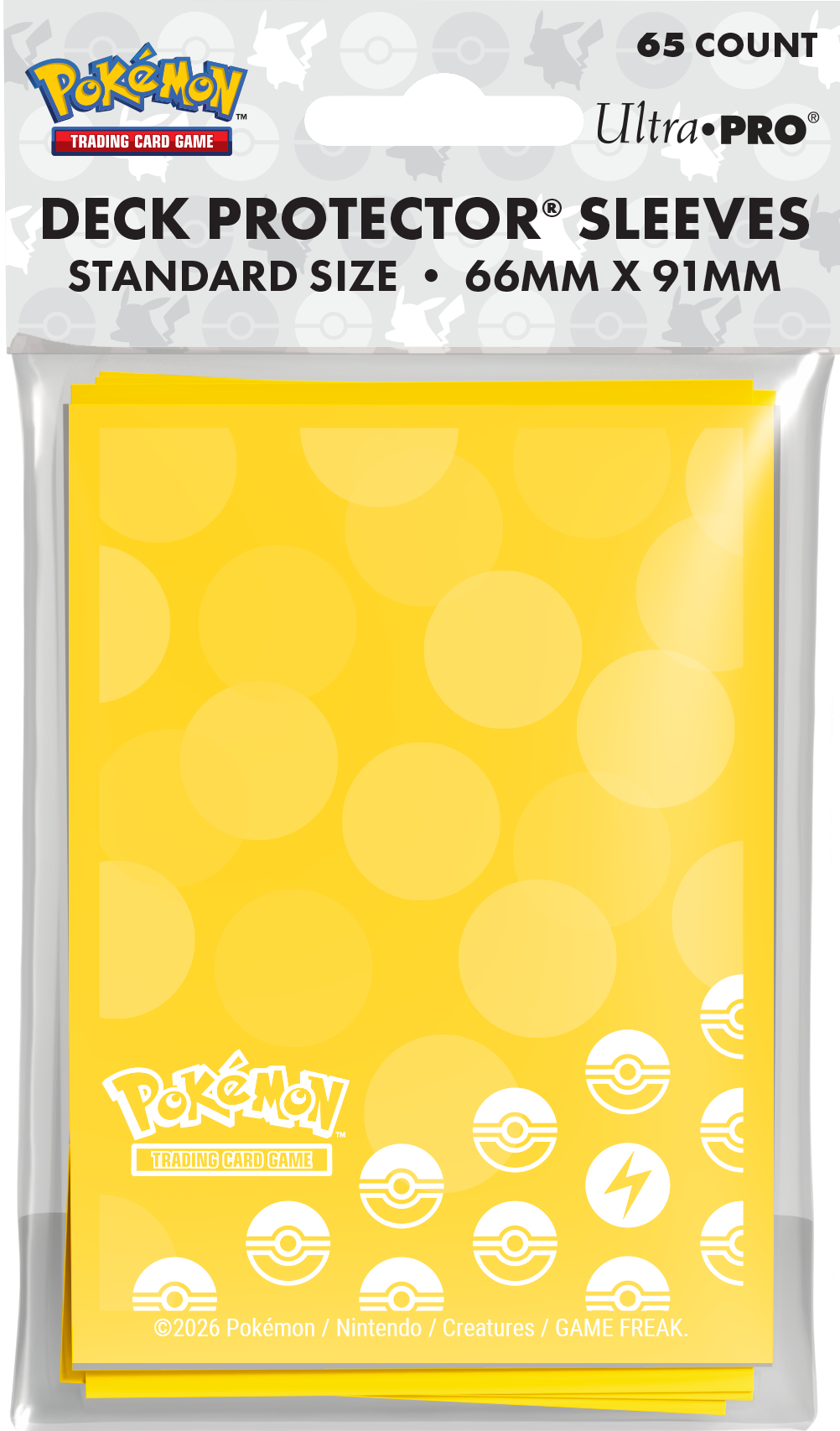 ultra pro Pokemon Trading Game - Energy Lightning Deck Protector Sleeves 65CT