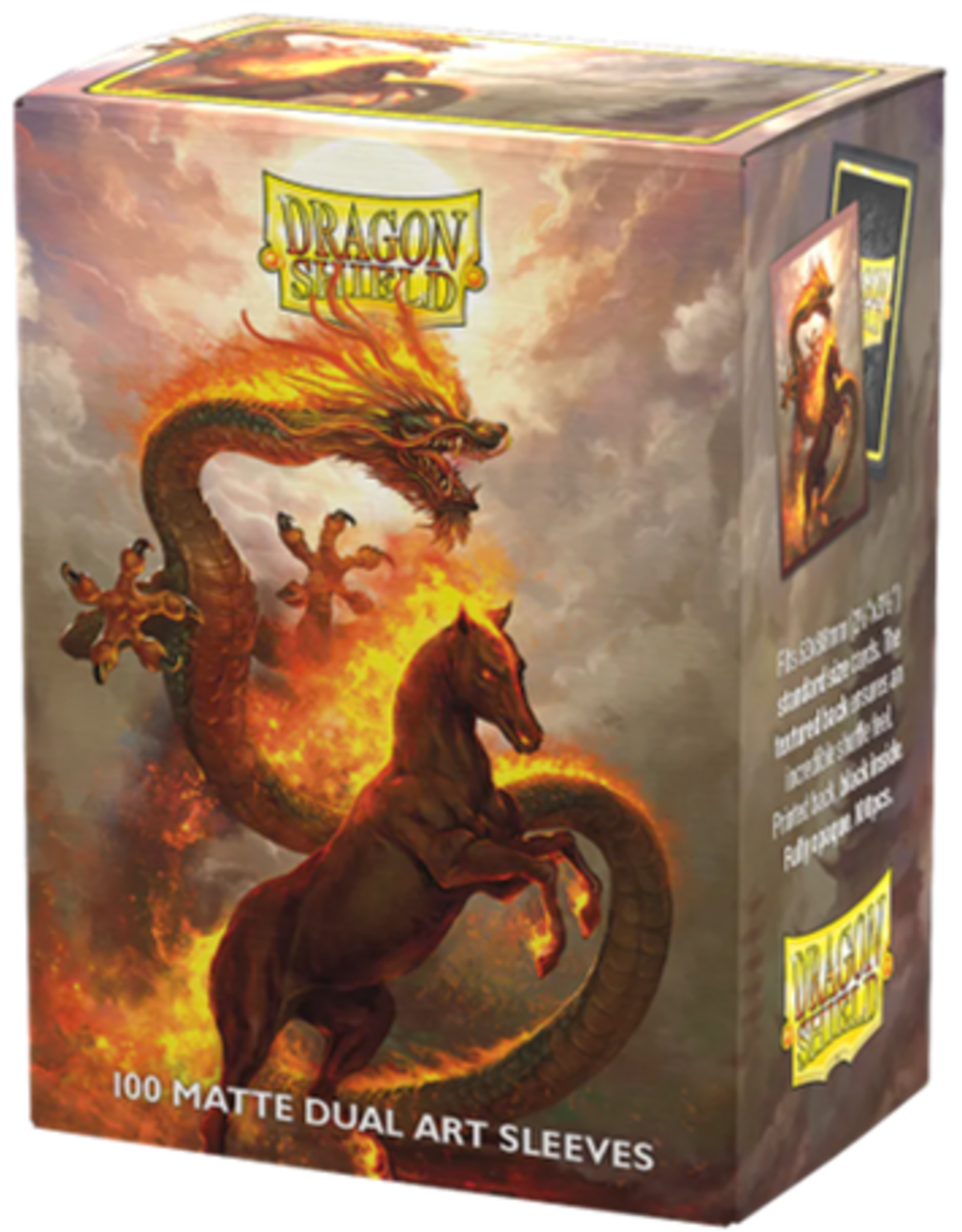 dragon shield Trading Card Sleeves (Dual Matte Fire Horse) 100ct