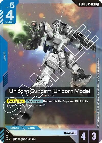 Unicorn Gundam (Unicorn Mode) (Launch Event) (Promo) - GD01-005 (Holofoil, Rare)