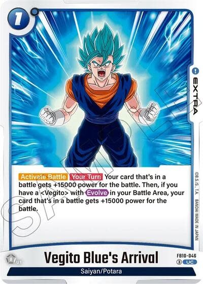 Vegito Blue's Arrival - FB10-046 (Normal, Uncommon)
