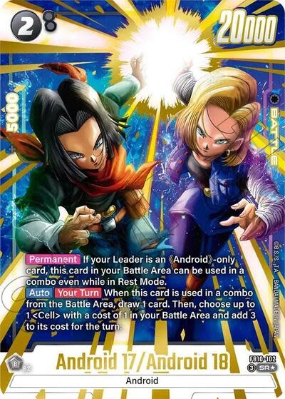 Android 17/Android 18 (Alternate Art) - FB10-102 (Holofoil, Super Rare)