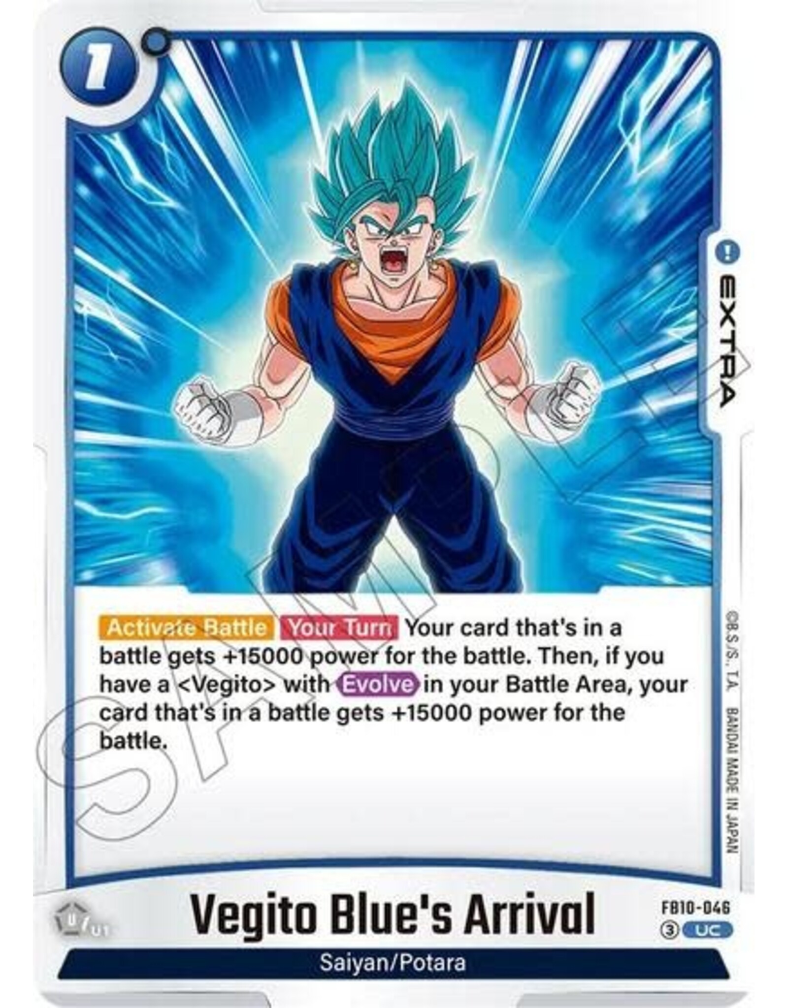 Vegito Blue's Arrival - FB10-046 (Normal, Uncommon)