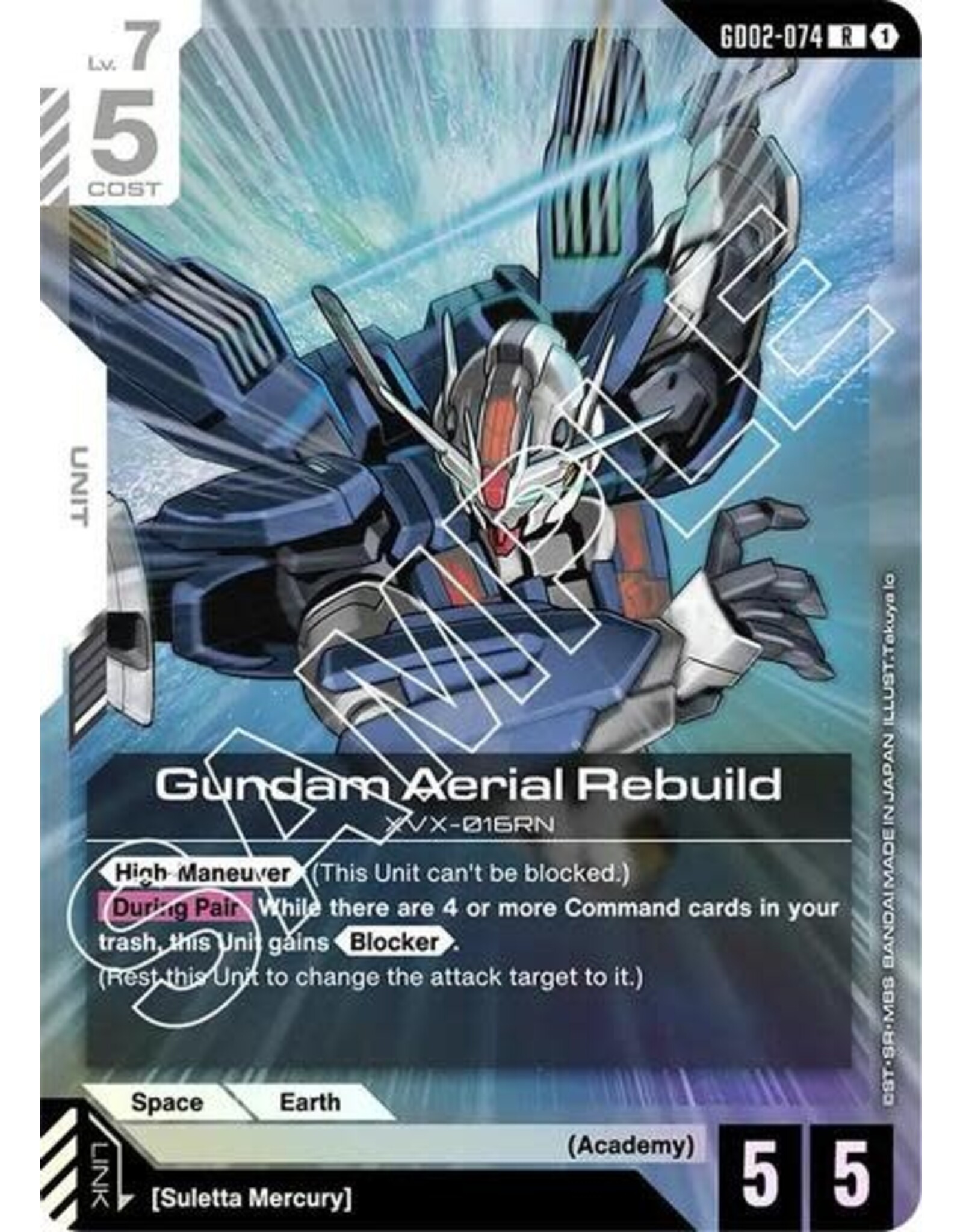 Gundam Aerial Rebuild - GD02-074 (Holofoil, Rare)