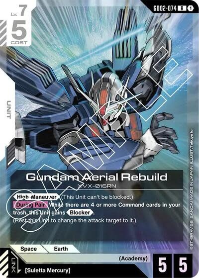 Gundam Aerial Rebuild - GD02-074 (Holofoil, Rare)