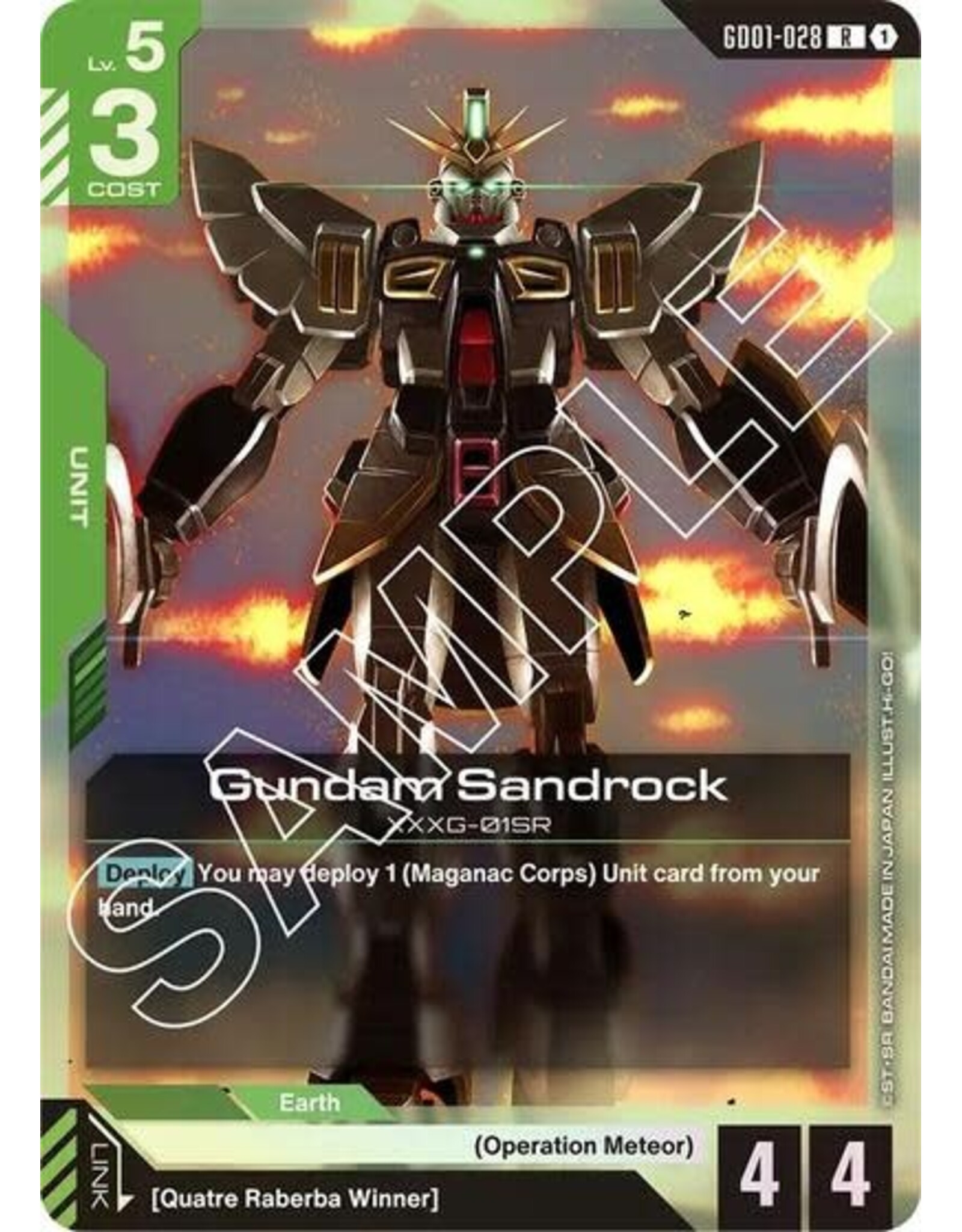 Gundam Sandrock - GD01-028 (Holofoil, Rare) (GD01)