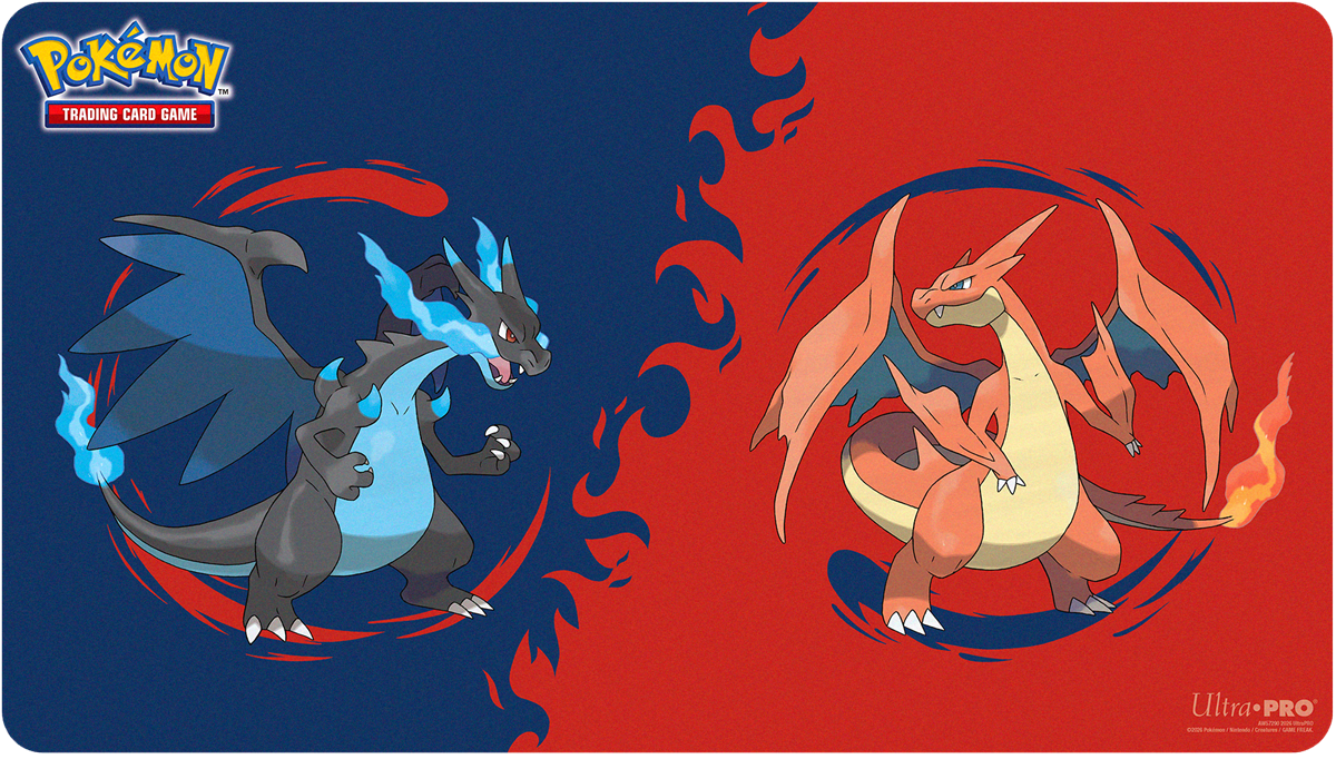 ultra pro Pokemon Trading Game - Mega Charizard X & Mega Charizard Y Playmat