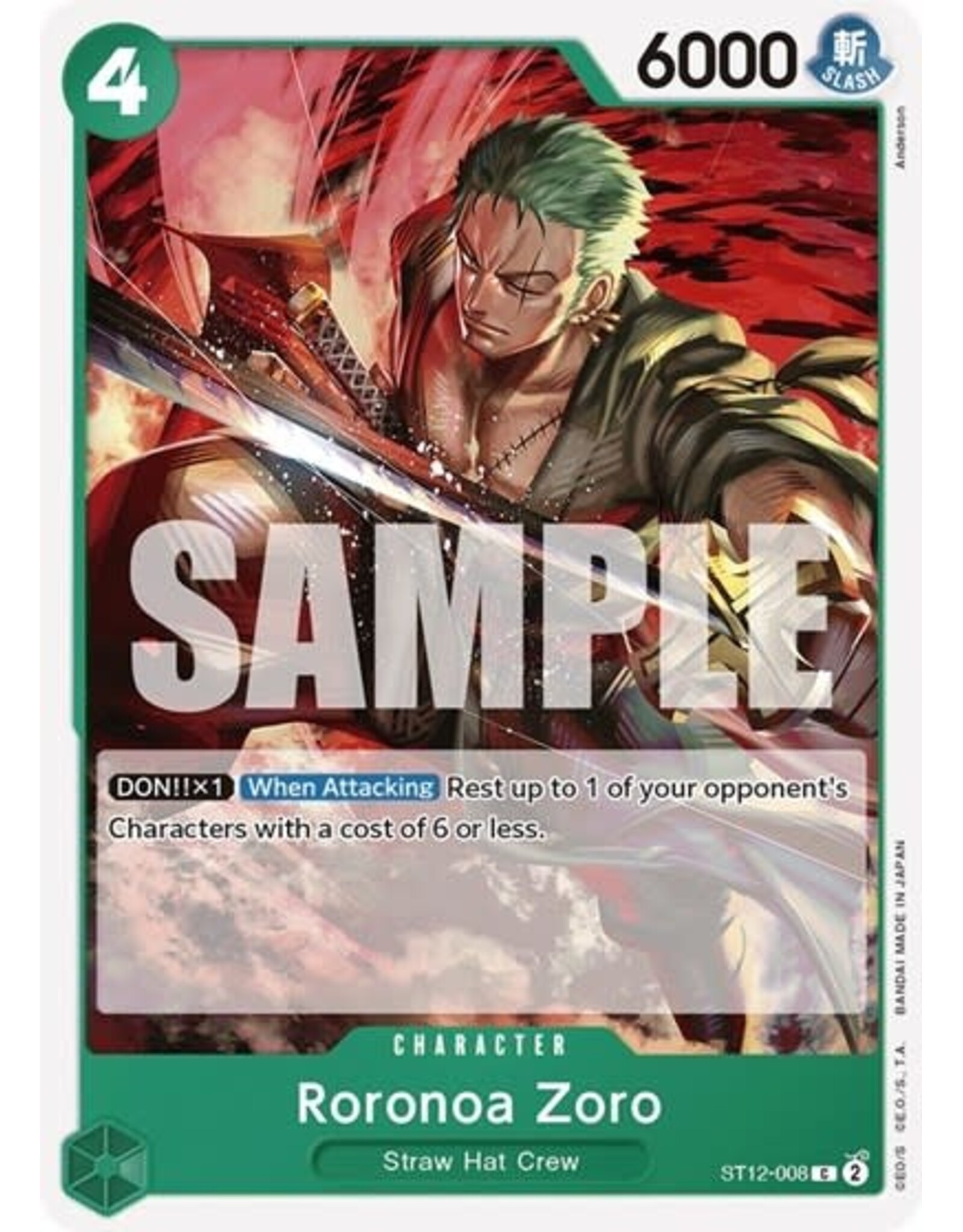 Roronoa Zoro - ST12-008 (Normal, C) (ST-12)