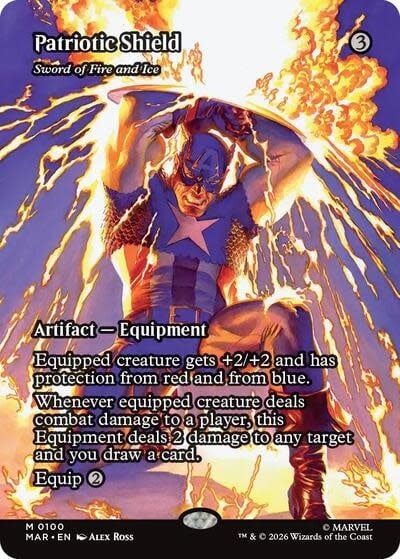Patriotic Shield - Sword of Fire and Ice (Borderless) - 100 (Normal, M)