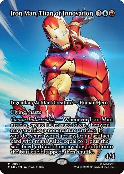 Iron Man, Titan of Innovation (Borderless) - 91 (Foil, M)