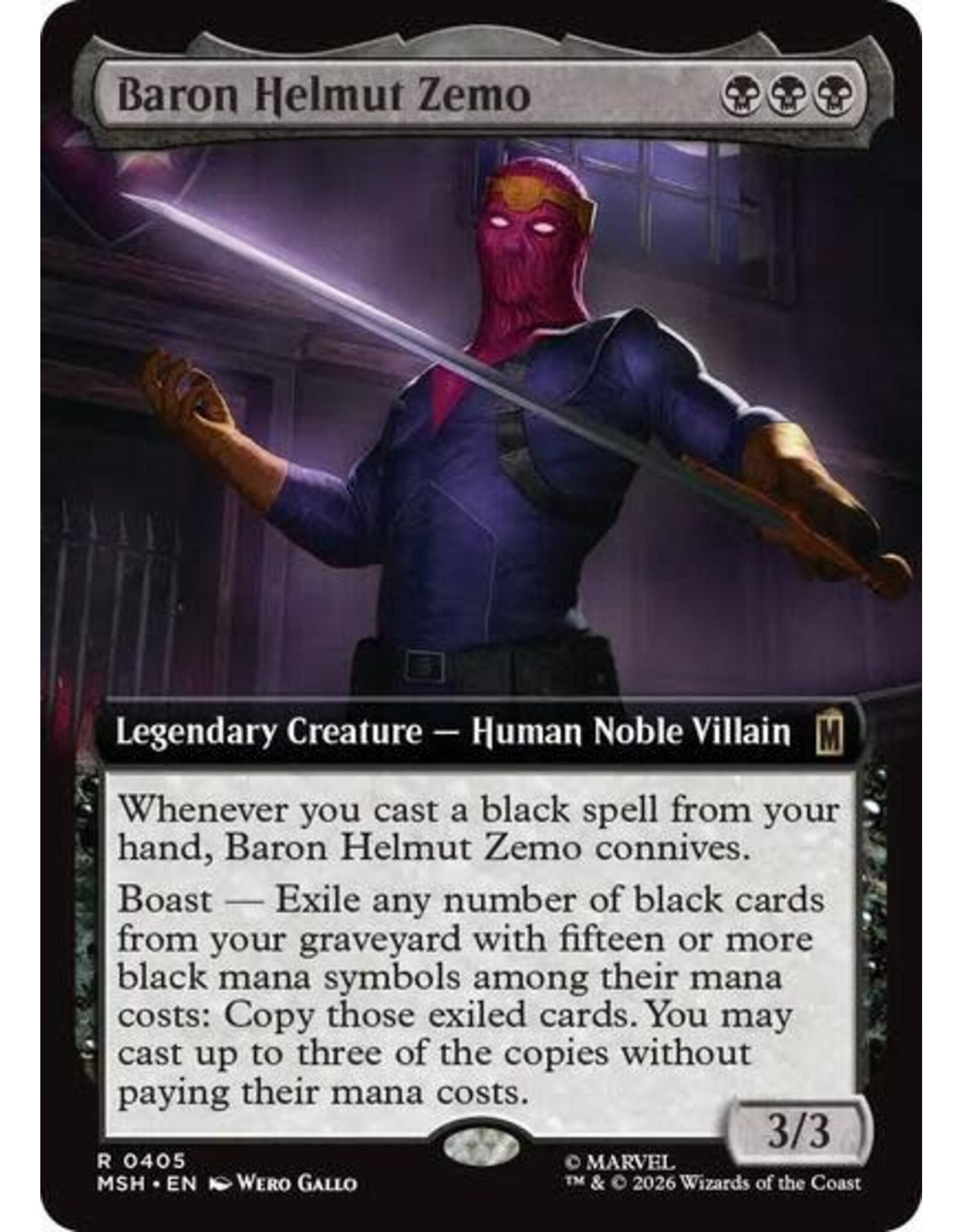 Baron Helmut Zemo (Extended Art) - 405 (Foil, R)