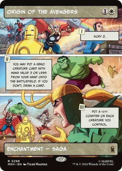 Origin of the Avengers (Borderless) - 298 (Foil, R)