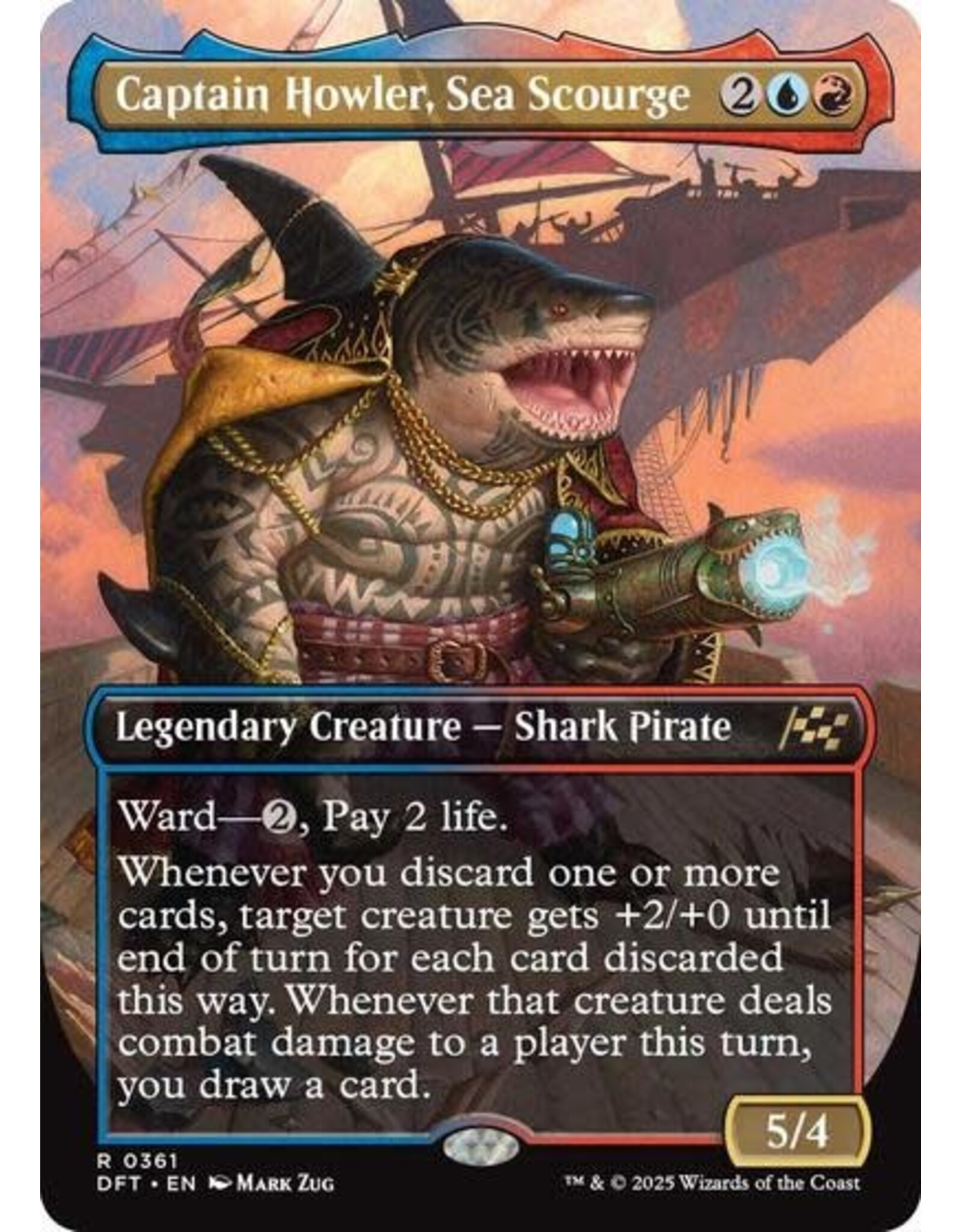 Captain Howler, Sea Scourge (Borderless) - 361 (Normal, R)