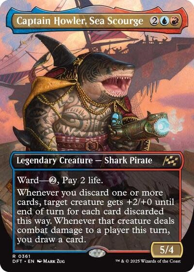 Captain Howler, Sea Scourge (Borderless) - 361 (Normal, R)
