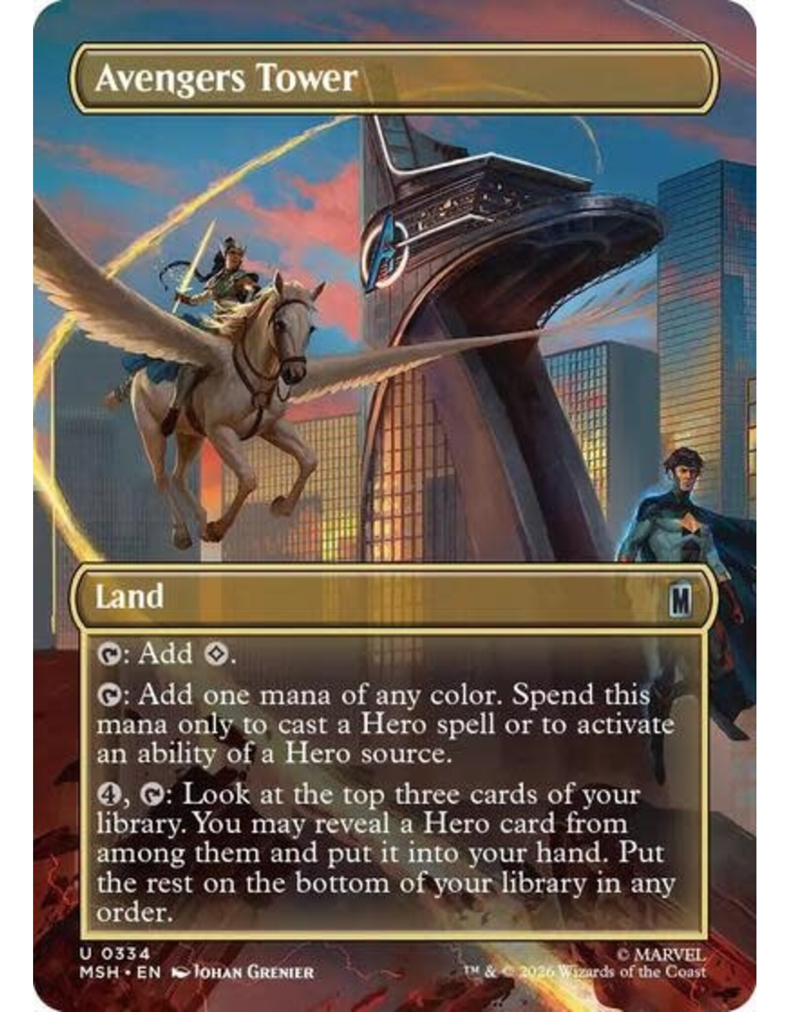 Avengers Tower (Borderless) - 334 (Foil, U)