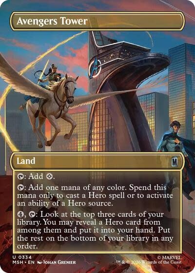 Avengers Tower (Borderless) - 334 (Foil, U)