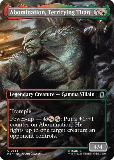 Abomination, Terrifying Titan (Borderless) - 333 (Foil, U)