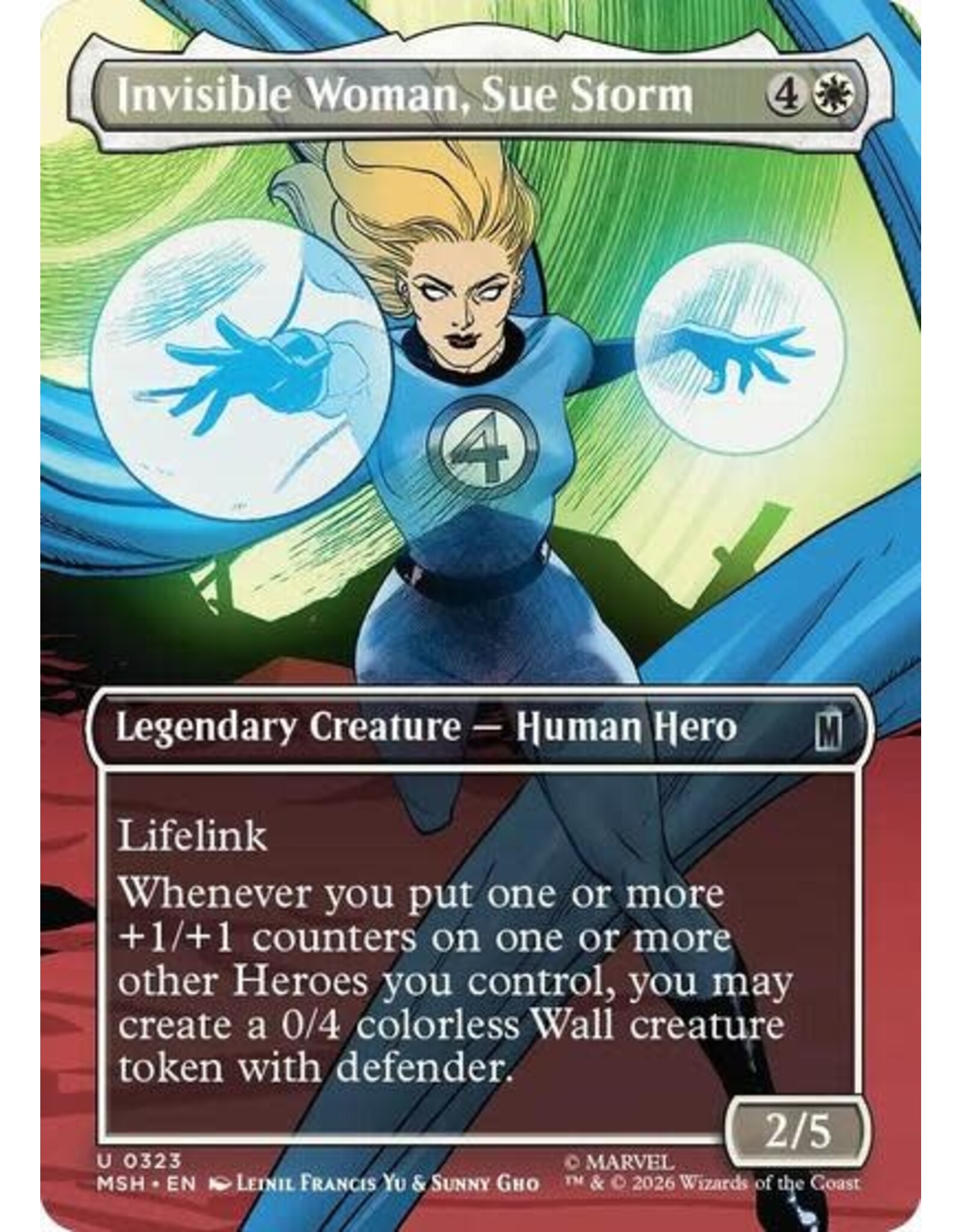 Invisible Woman, Sue Storm (Borderless) - 323 (Foil, U)