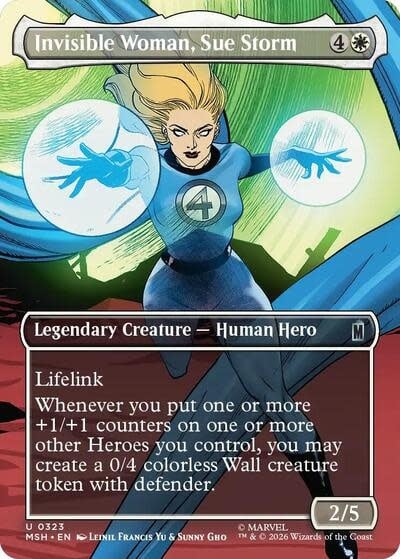 Invisible Woman, Sue Storm (Borderless) - 323 (Foil, U)
