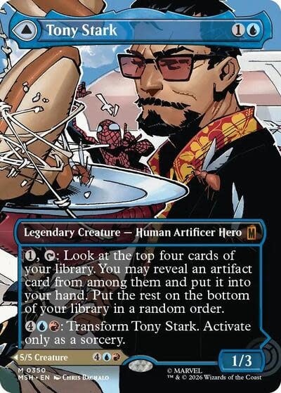 Tony Stark (Borderless) (0350) (Foil, M)