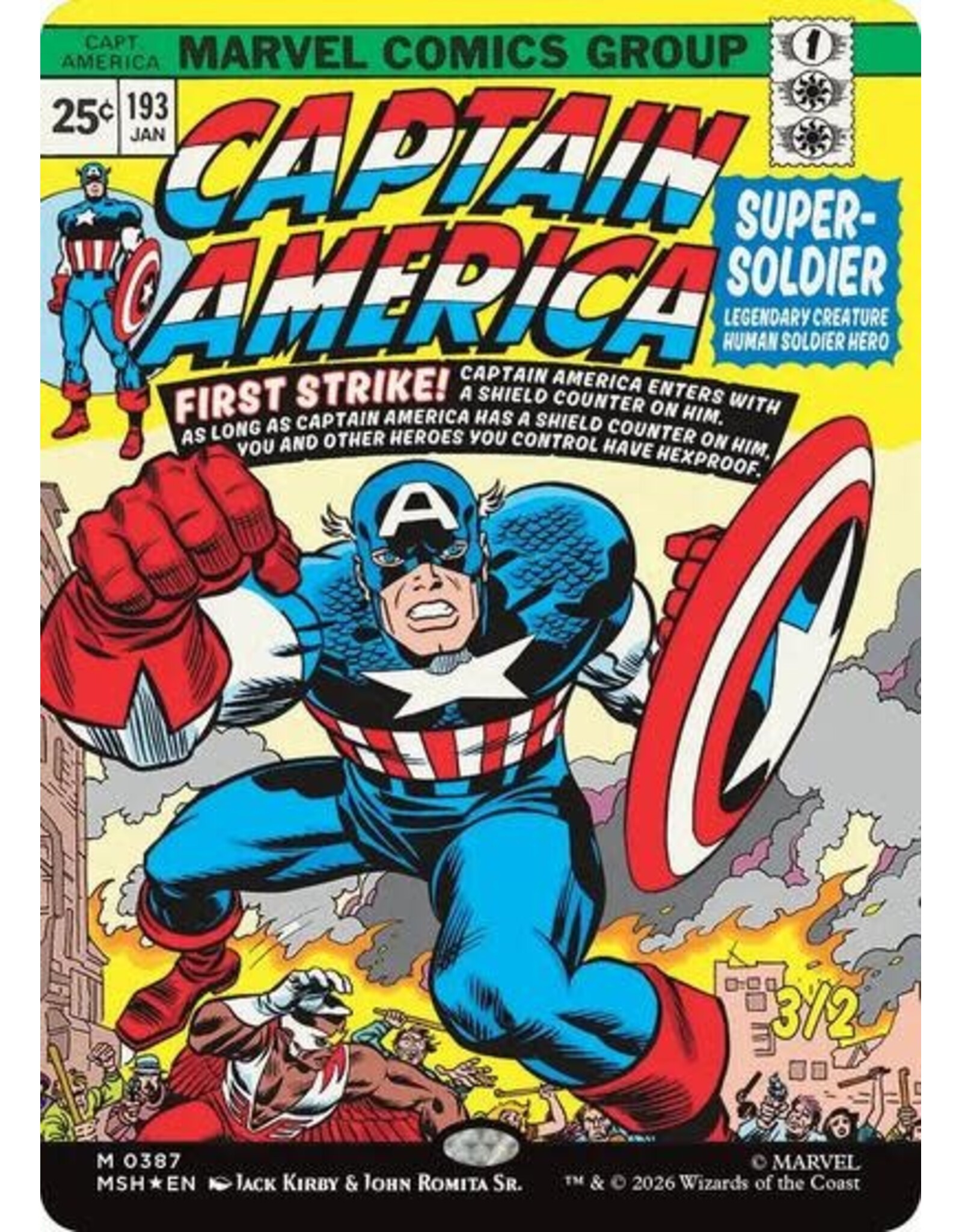 Captain America, Super-Soldier (Borderless) (0387) (Foil, M)