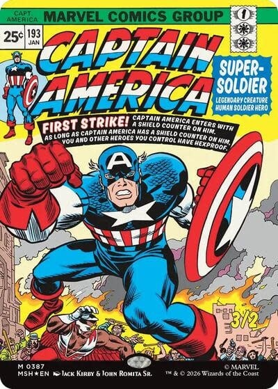 Captain America, Super-Soldier (Borderless) (0387) (Foil, M)