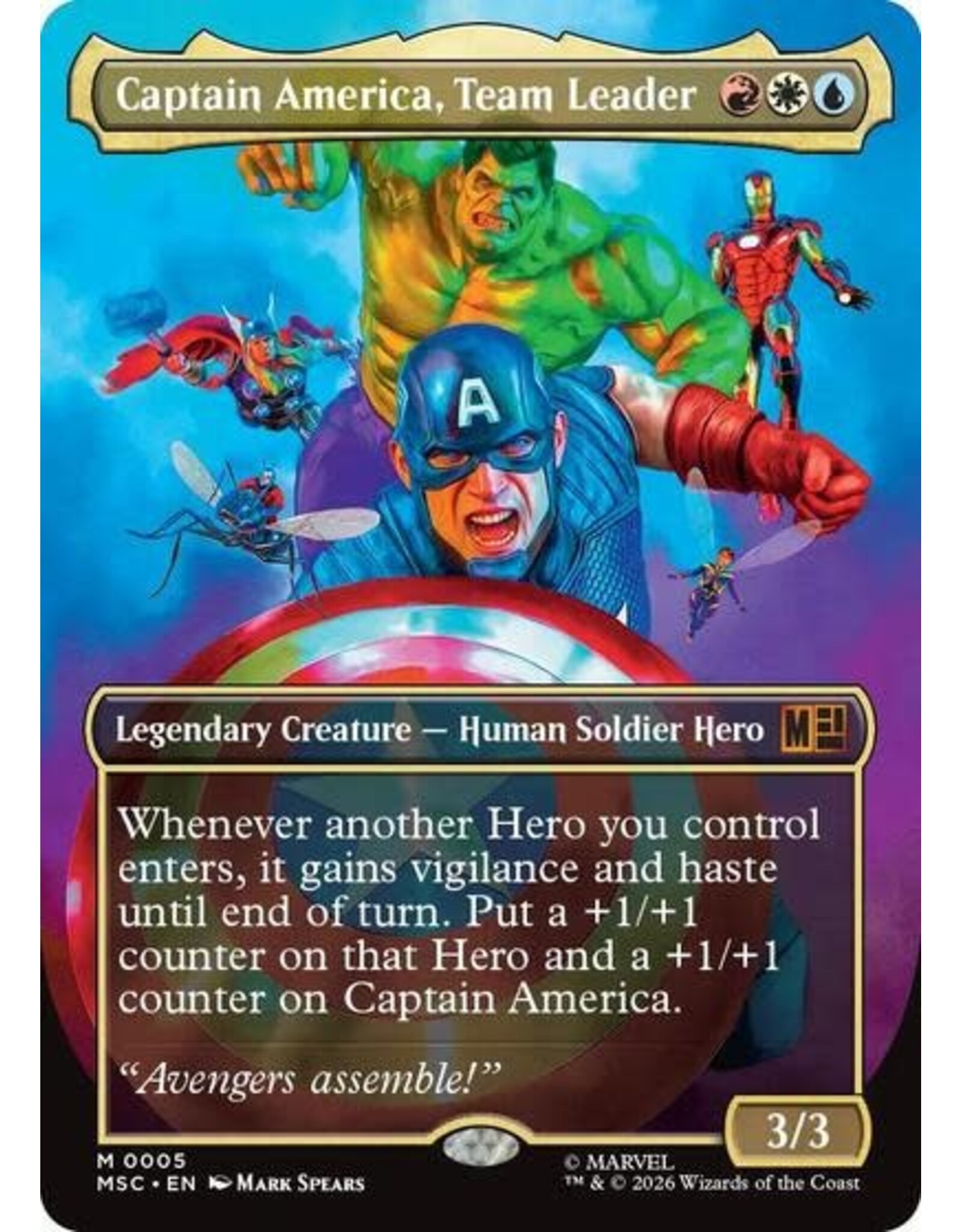 Captain America, Team Leader (Borderless) - 5 (Normal, M)