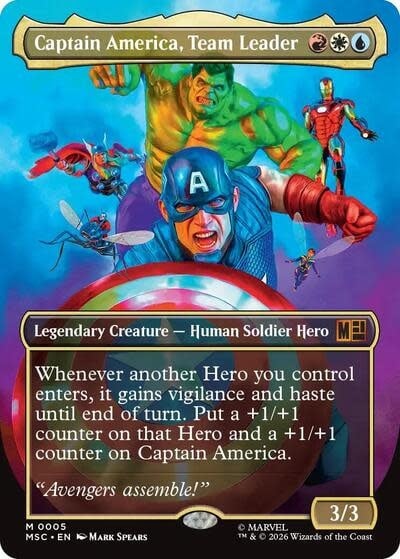 Captain America, Team Leader (Borderless) - 5 (Normal, M)
