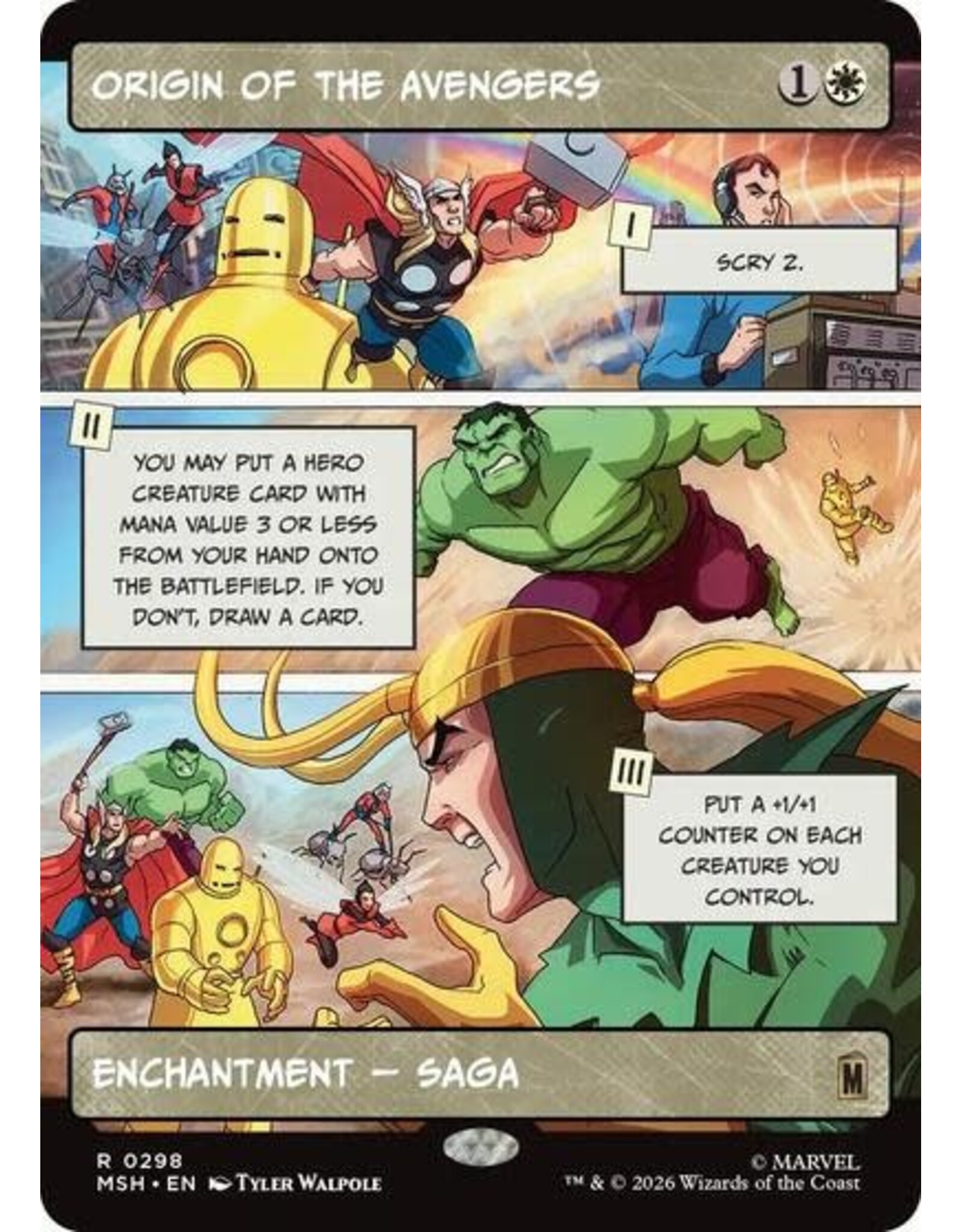 Origin of the Avengers (Borderless) - 298 (Foil, R)