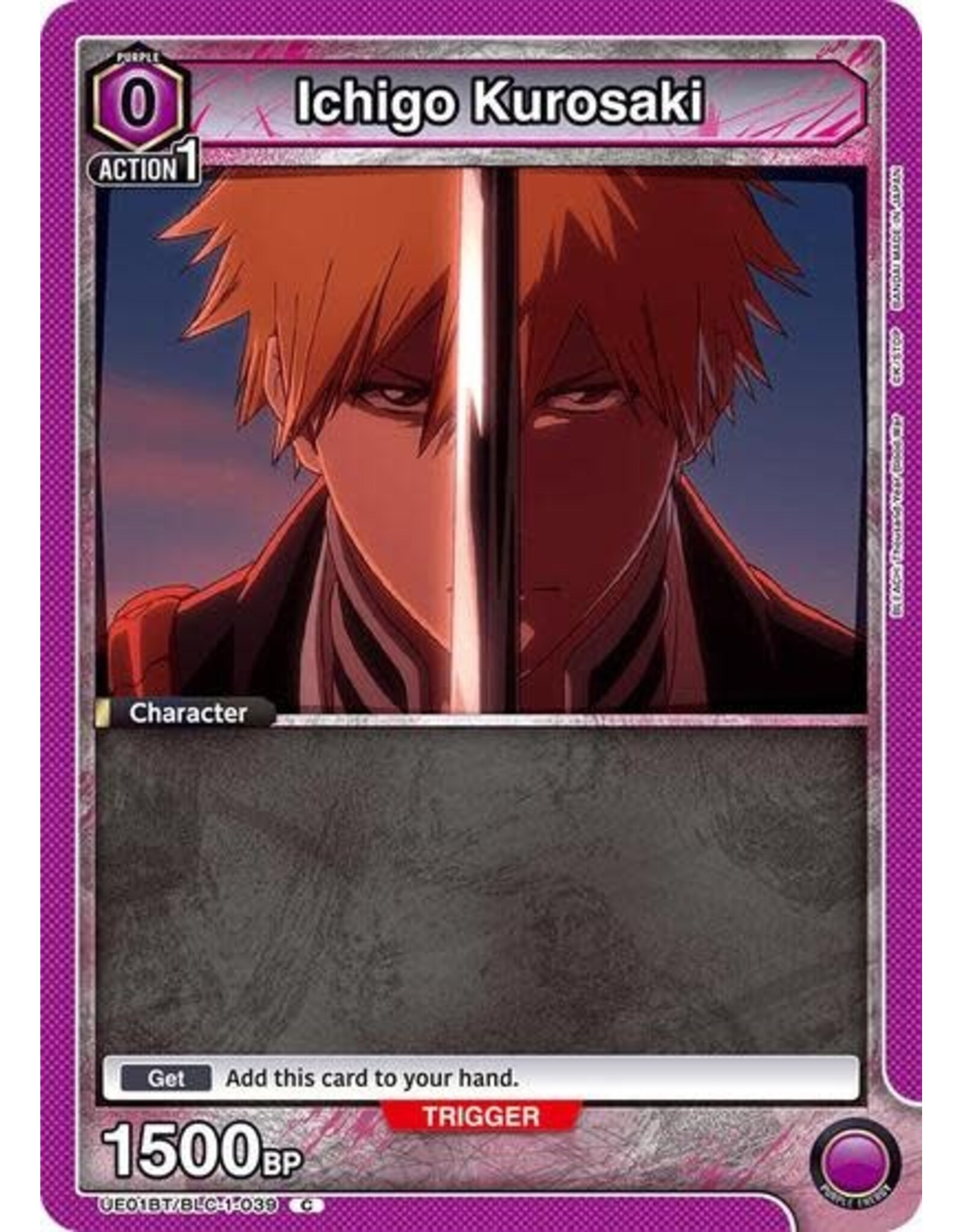 Ichigo Kurosaki (039) (Box Topper Foil) - UE01BT/BLC-1-039 (Foil, Common)