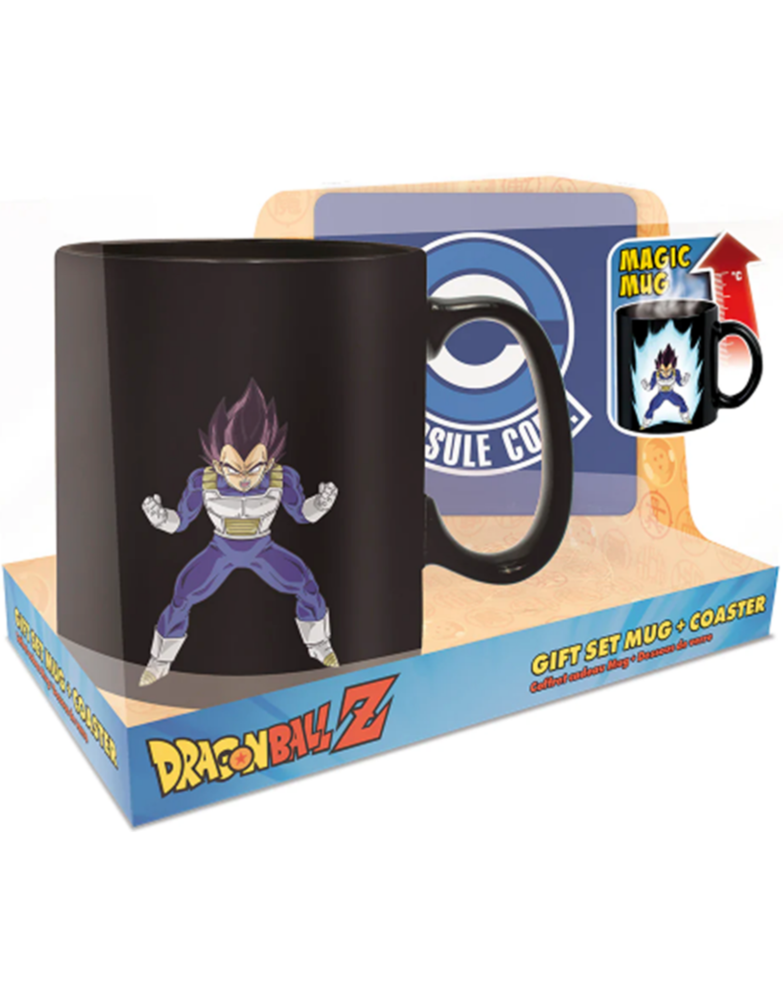 Abysse America Dragon Ball Z - Vegeta Magic Mug & Coaster Set