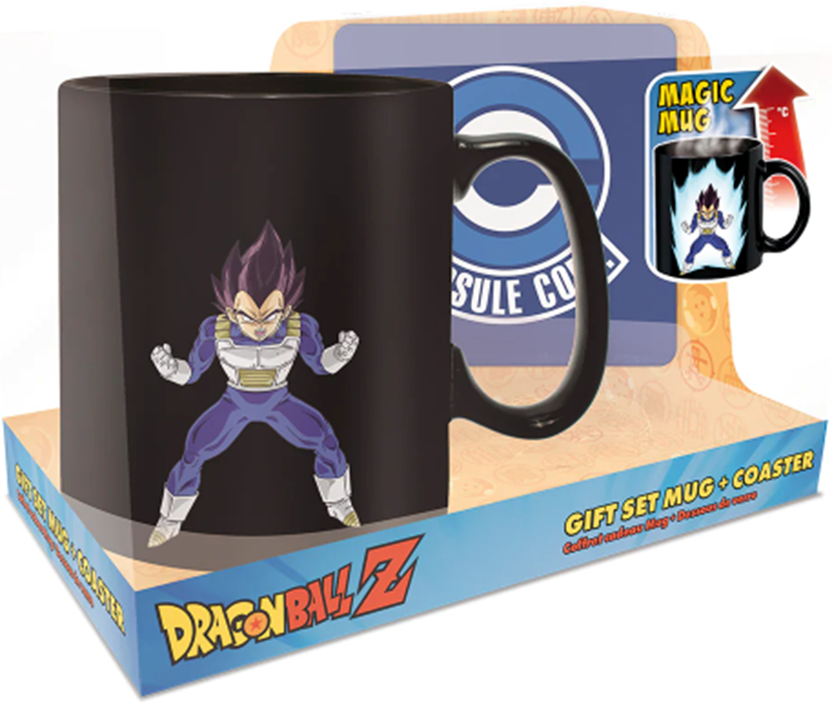 Abysse America Dragon Ball Z - Vegeta Magic Mug & Coaster Set