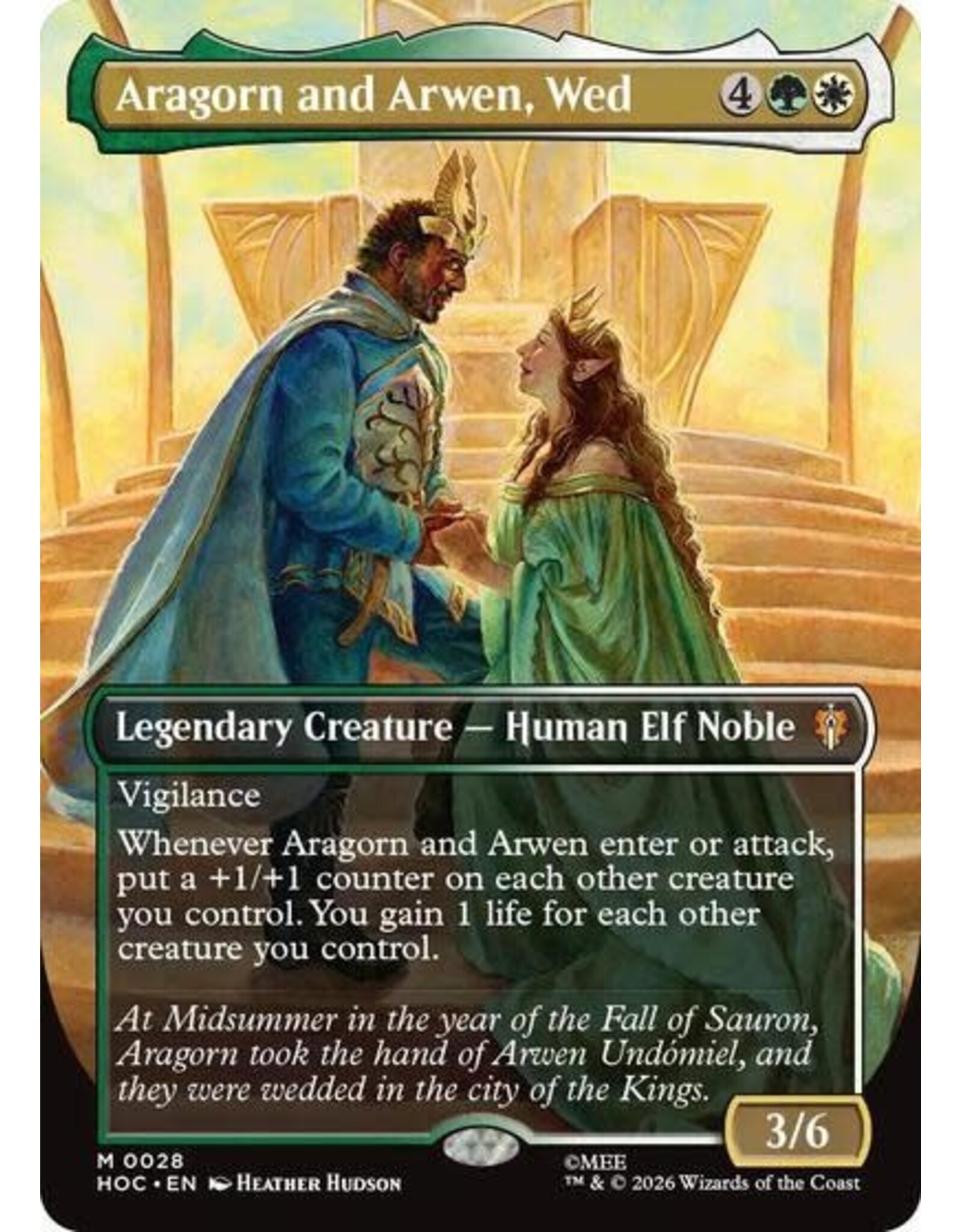 Aragorn and Arwen, Wed (Borderless) - 28 (Normal, M)