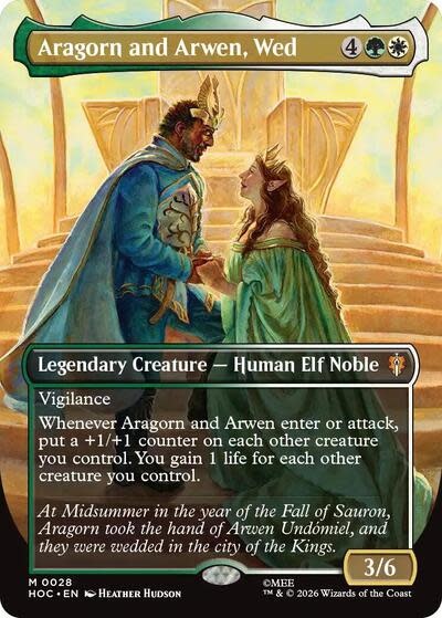 Aragorn and Arwen, Wed (Borderless) - 28 (Normal, M)