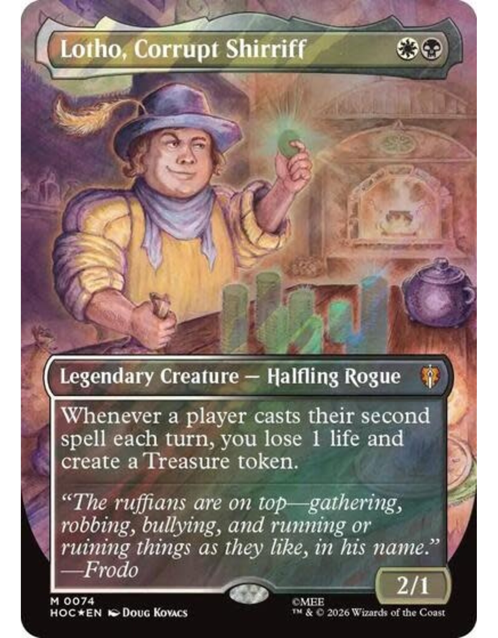 Lotho, Corrupt Shirriff (Borderless) (Surge Foil) - 74 (Foil, M)
