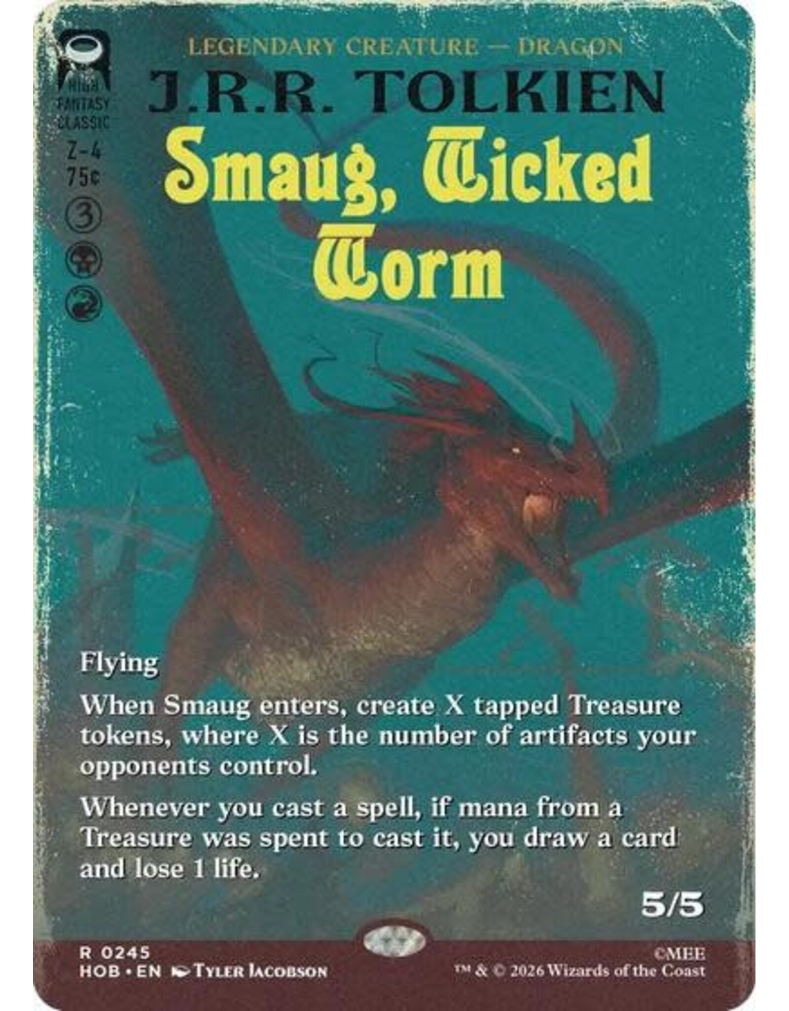 Smaug, Wicked Worm (Borderless) - 245 (Normal, R)