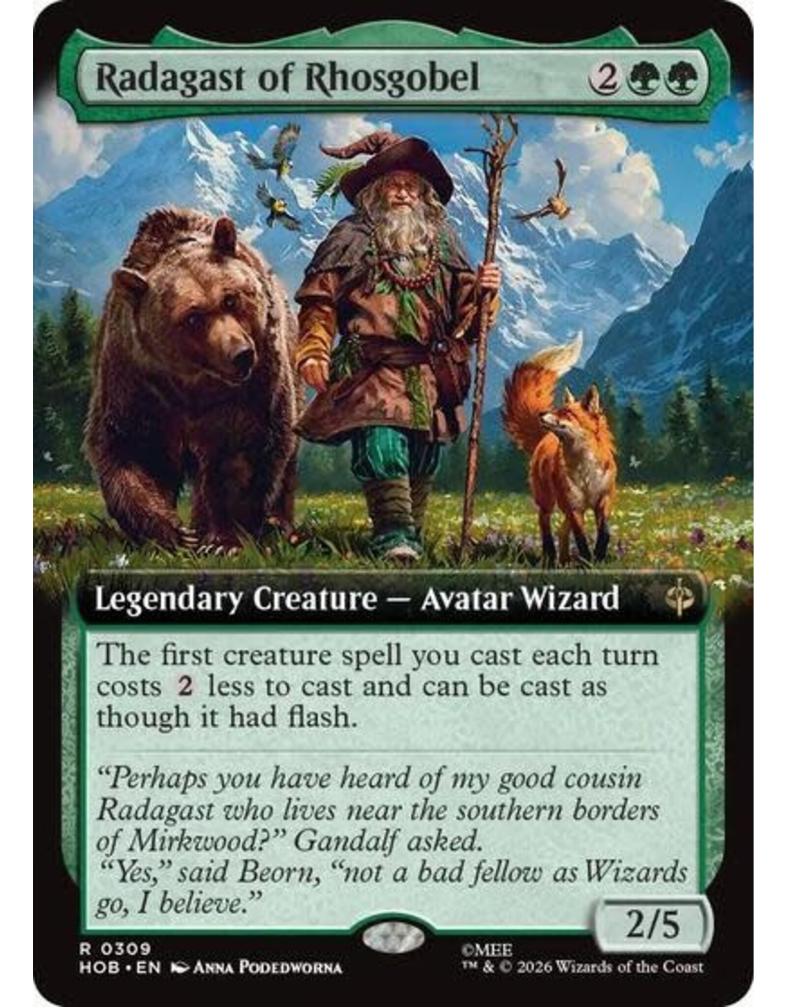 Radagast of Rhosgobel (Extended Art) - 309 (Normal, R)