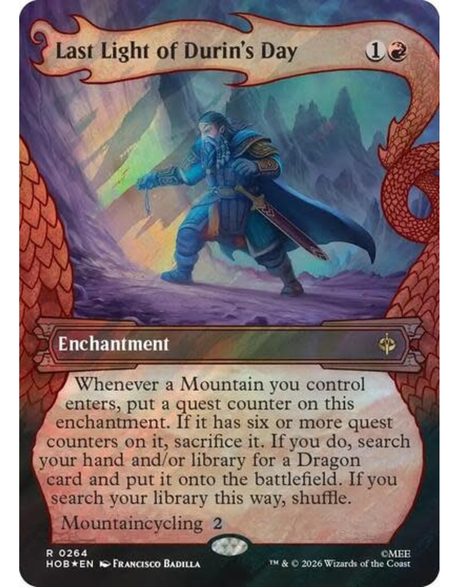 Last Light of Durin's Day (Showcase) (Surge Foil) - 264 (Foil, R)