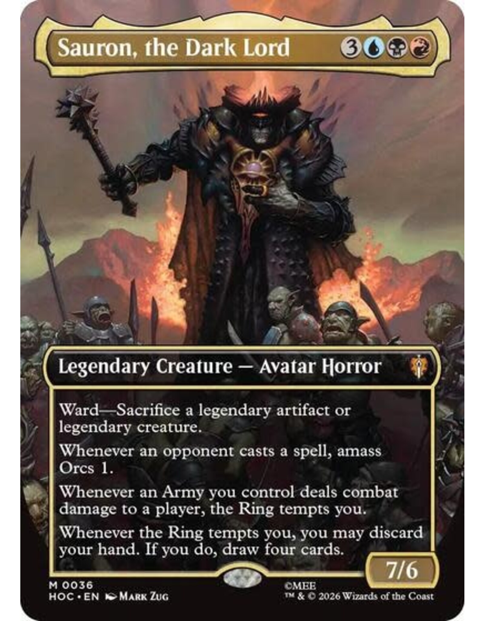 Sauron, the Dark Lord (Borderless) - 36 (Foil, M)