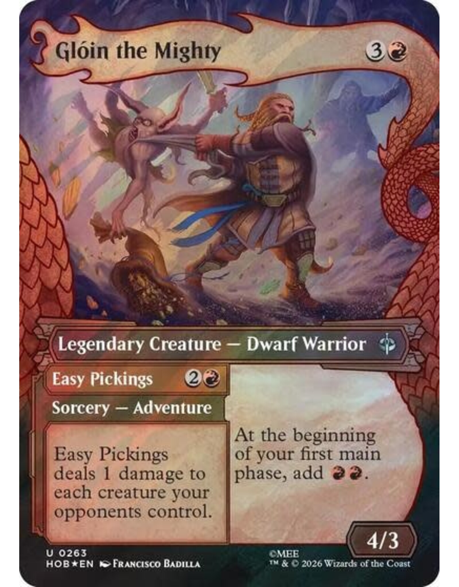 Gloin the Mighty (Showcase) (Surge Foil) - 263 (Foil, U)