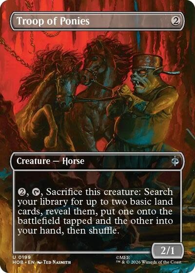 Troop of Ponies (Borderless) - 199 (Foil, U)