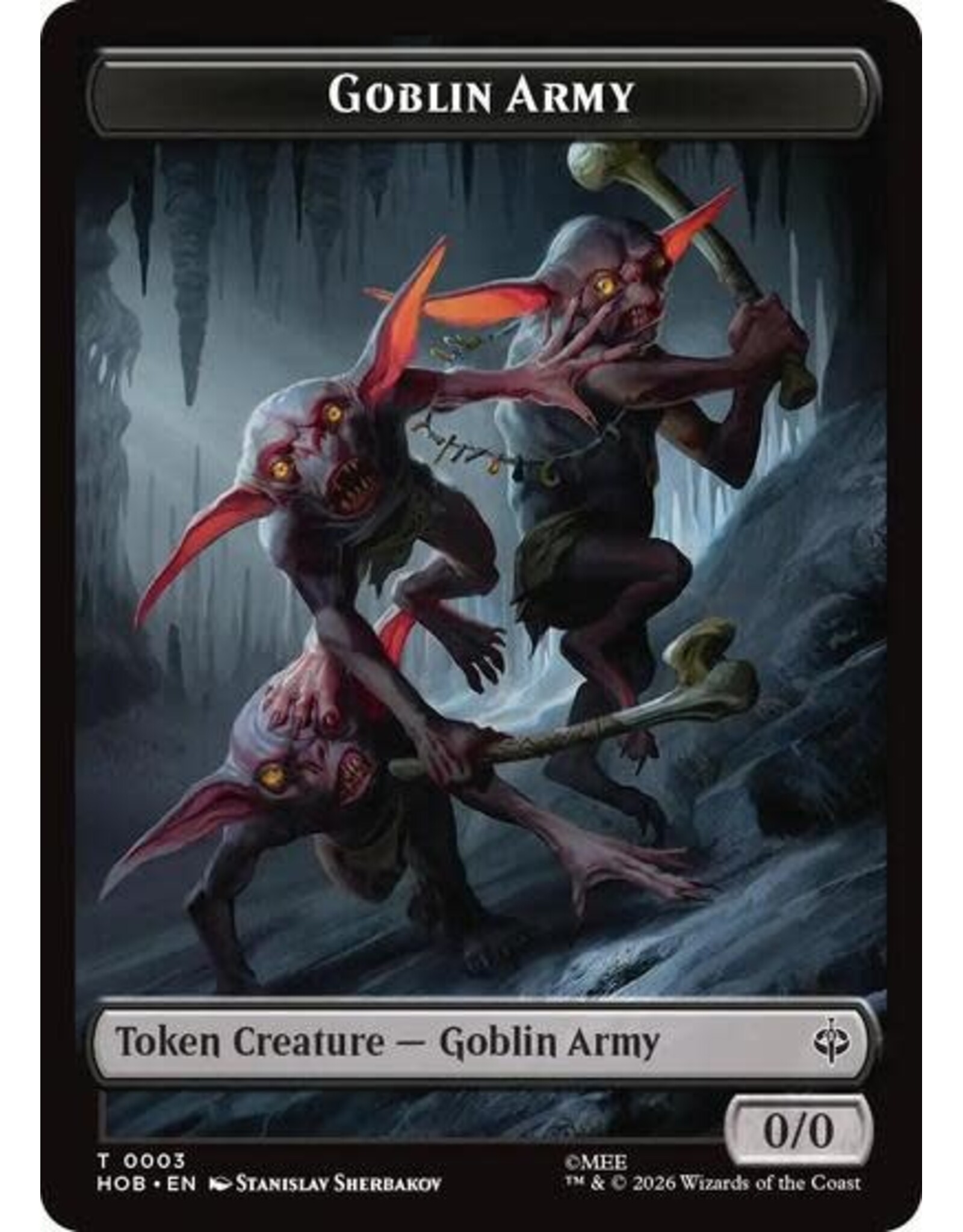 Goblin Army (0003) // Wolf Double-Sided Token - 3 // 9 (Foil, T)