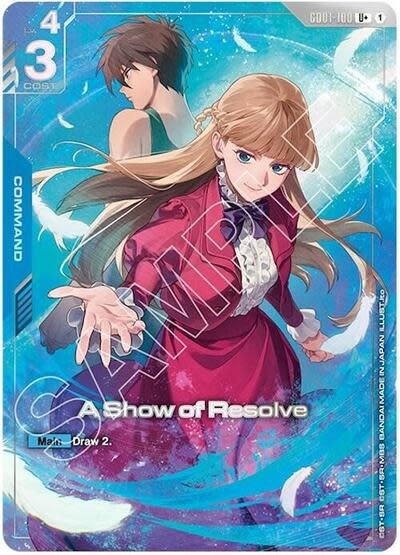 A Show of Resolve (U+) (Premium Accessory Set - Mobile Suit Gundam Wing) (Promo) - GD01-100 (Holofoil, U+)