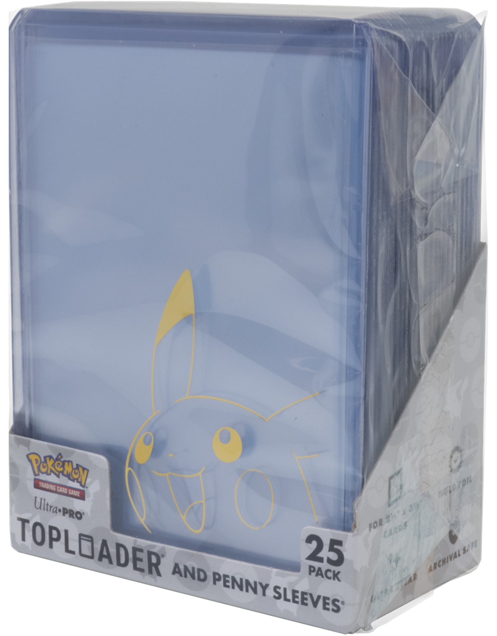 ultra pro Ultra Pro - Standard Toploader & penny Sleeve With Pikachu 3"x4"- 25 Count