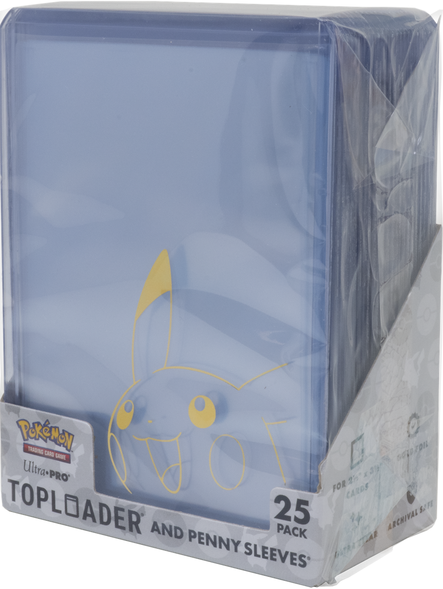 ultra pro Ultra Pro - Standard Toploader & penny Sleeve With Pikachu 3"x4"- 25 Count