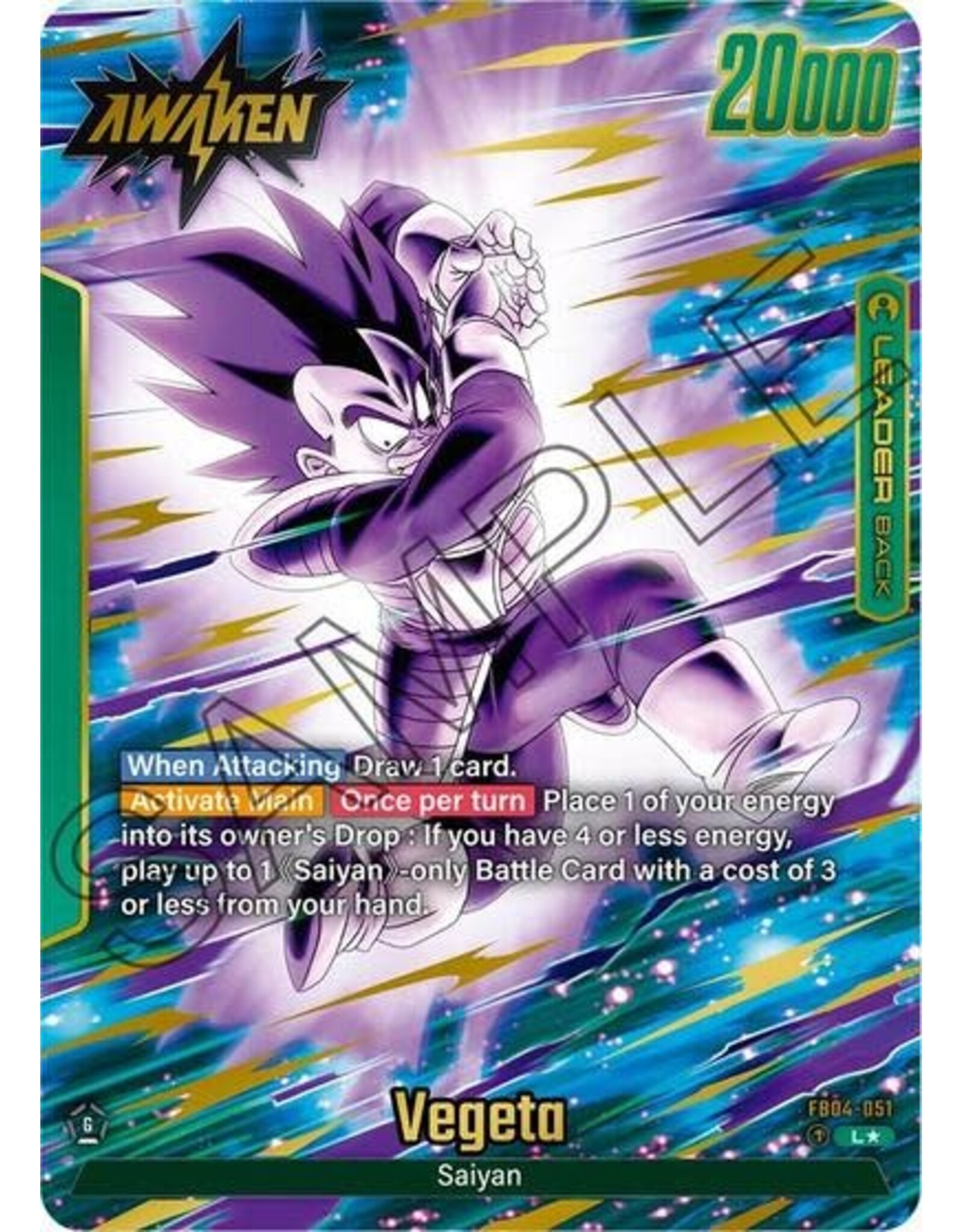 Vegeta - FB04-051 (Alternate Art) (Holofoil, Leader)