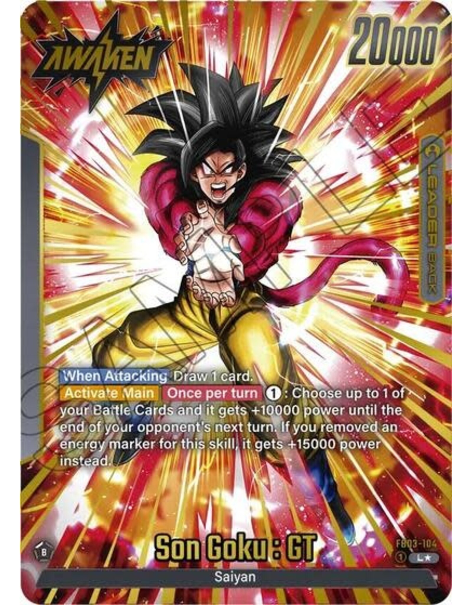 Son Goku : GT - FB03-104 (Alternate Art) (Holofoil, Leader) (LP)