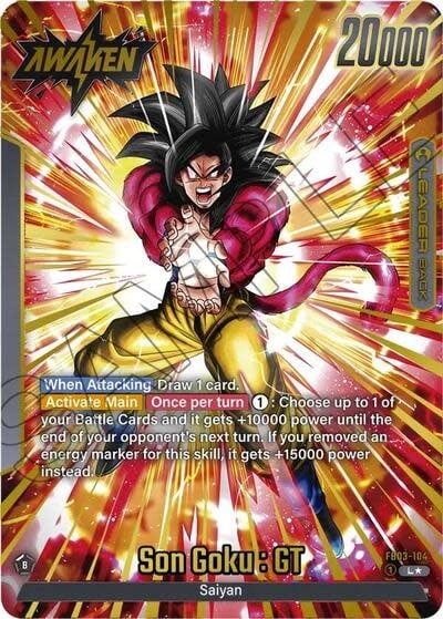 Son Goku : GT - FB03-104 (Alternate Art) (Holofoil, Leader) (LP)